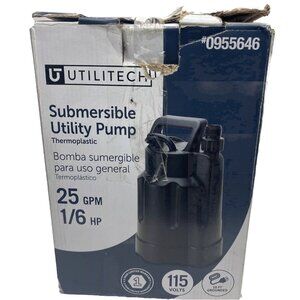 Utilitech  submersable utility pump 0955646 25 GPM 1/6 HP